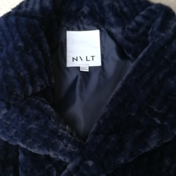 Anthropologie NVLT navy Faux Fur Vest - Picture 5 of 5